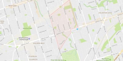 Karta Ionview području Toronto
