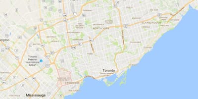 Karta Islington Zapadnom četvrti u Torontu