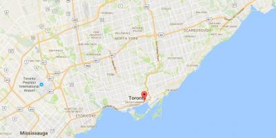 Karte Istočne Бейфронт području Toronto