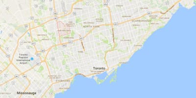 Karta Jane i Finch području Toronto