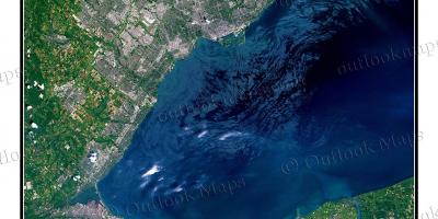 Karta Toronto satelitska jezera Ontario 