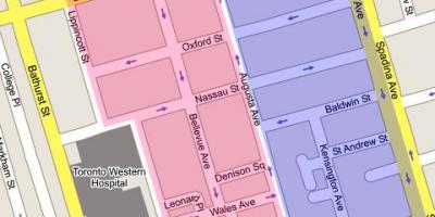 Karta grada Kensington tržište Toronto 