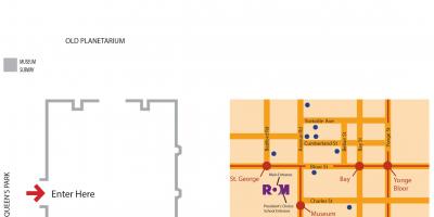 Karta Kraljevski muzej Ontario parkiralište