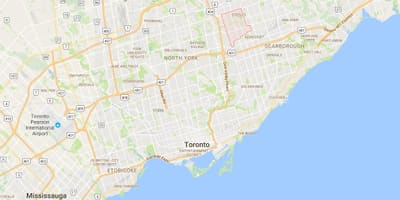 Karta je L ' Amoreaux području Toronto