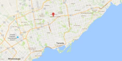 Karta Lansing području Toronto