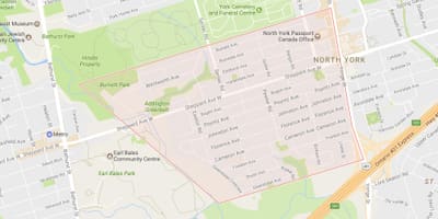 Karta Lansing području Toronto