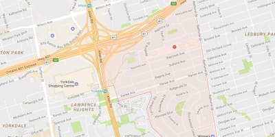 Karta Lawrence području dvorac Toronto