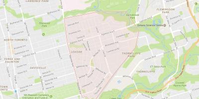 Karta Leaside području Toronto