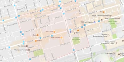 Karta moda područje području Toronto