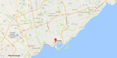 Karta moda području Toronto