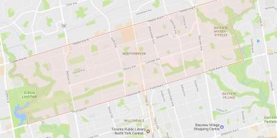 Karta Newtonbrook području Toronto
