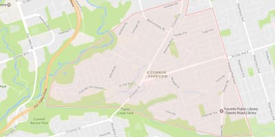 Kartica O ' Connor–Parkview području Toronto