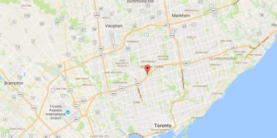 Karta visine oklop području Toronto