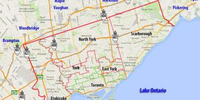 Karta općine Toronto