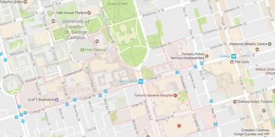 Karta otkrića područje području Toronto