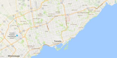 Karta Parkwoods području Toronto