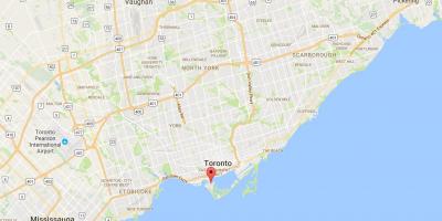 Karta Torontu području, područje otoka Toronto