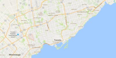 Karta Princeza vrtovi području Toronto
