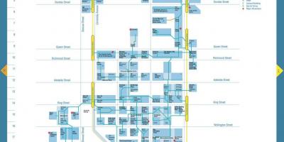 Karta putu financijske četvrti u Torontu
