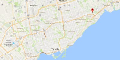 Karta rumenila području Toronto
