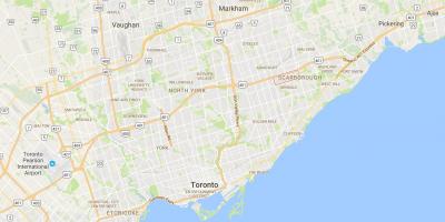 Karta Scarborough centra grada Toronto