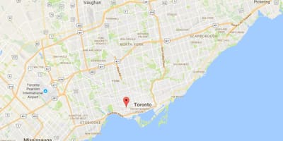 Karta Биконсфилд području Toronto