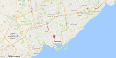 Karta Харборд području Toronto