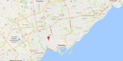 Kartu selo Carleton području Toronto