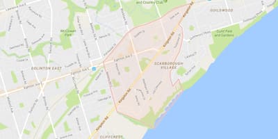 Karta Scarborough selu području Toronto