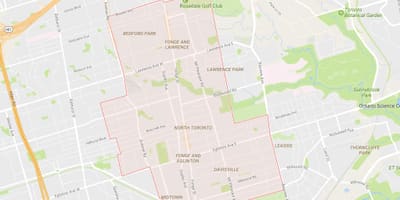 Karta Sjevernog predgrađa Toronta