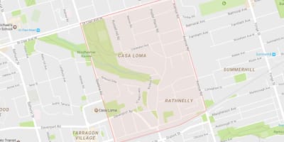 Karta Južne Brdo području Toronto