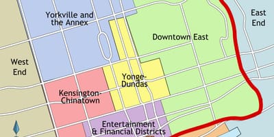 Karta centra u Torontu