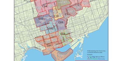 Karta centra u Torontu