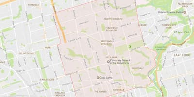 Karta okolice Мидтауне Toronto