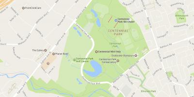 Karta Park centennial području Toronto
