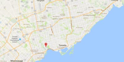 Karta Swansea području Toronto