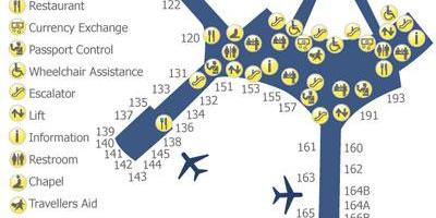 Karta astete zračna luka terminal 1