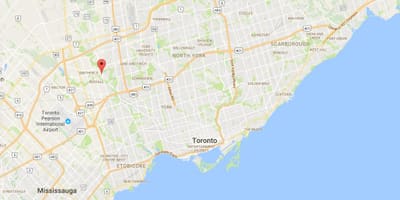 Karta Thistletown području Toronto