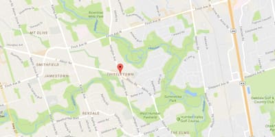 Karta Thistletownneighbourhood području Toronto