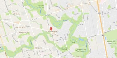 Karta Thistletownneighbourhood području Toronto