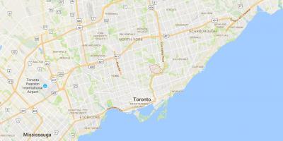 Karta Thorncliffe Park području Toronto
