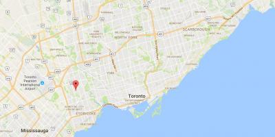 Karta Thorncrest području Toronto