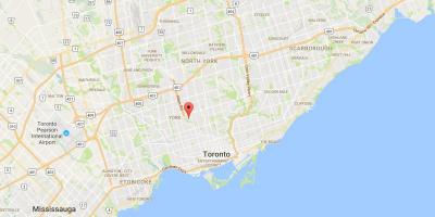 Karta Tichester području Toronto