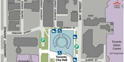 Karta Toronto city hall