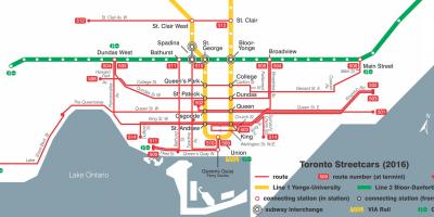 Karta Toronto tramvaj 