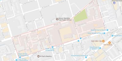 Karta Trefann sudskom području Toronto