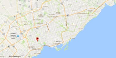 Karta Кингсвэй području Toronto
