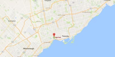 Karta znamenitosti Torontu području