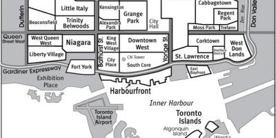 Karta Toronto vodič područje 
