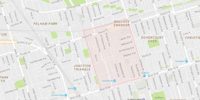 Karta Wallace Emerson području Toronto